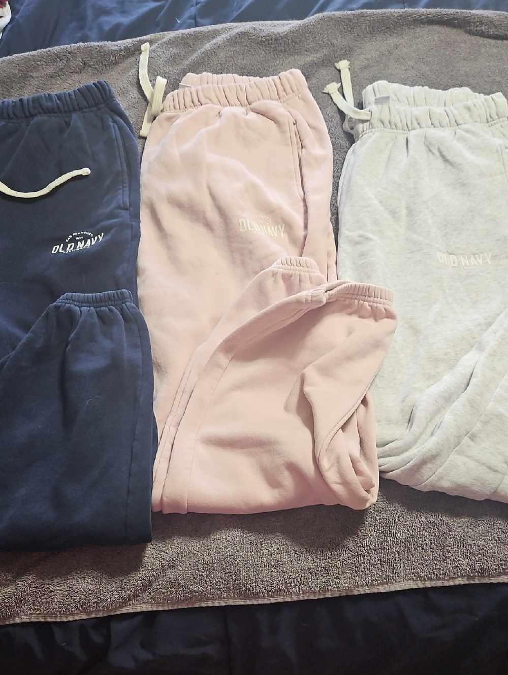Old Navy Pull-On Joggers in Navy, Pink & Light Gray